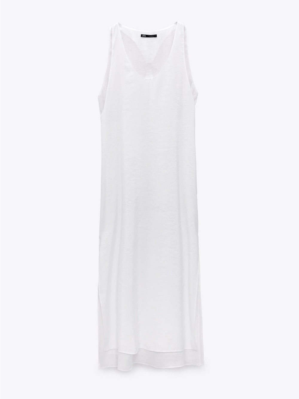 Zara White Buckle Midi Dress